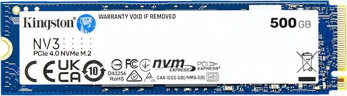 Kingston NV3 M.2 NVMe SSD - 500GB